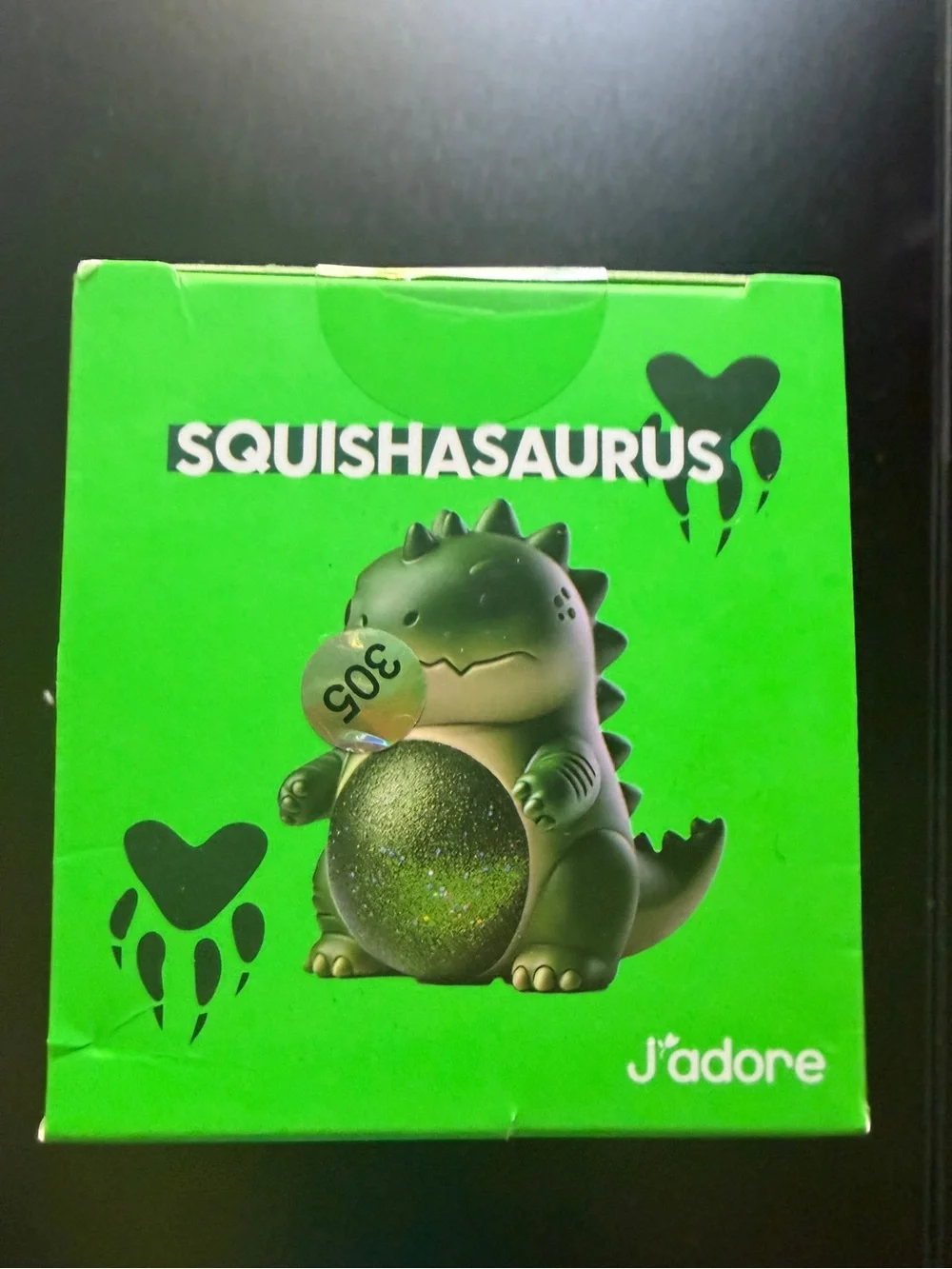 New J'adore Squishasaurus Dinosaur Squishy Squeeze Green Glitter Sensory Toy 3+